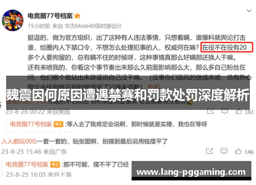 魏震因何原因遭遇禁赛和罚款处罚深度解析